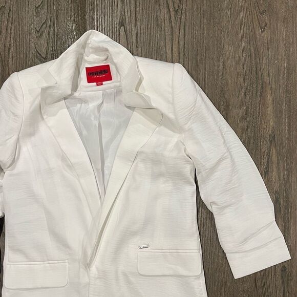 NWOT Guess Womens White Long Line Blazer Jacket Size XS - Picture 5 of 9